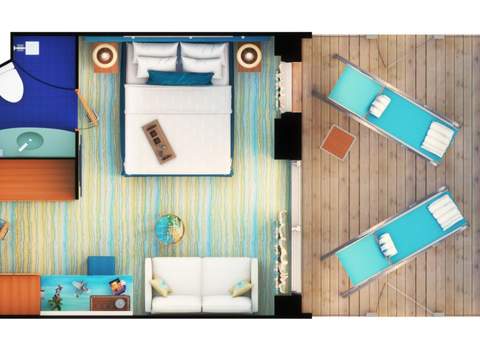 Margaritaville Cabin Category Premium Extended Balcony Floorplan Margaritaville Cabin Category Premium Extended Balcony Floorplan