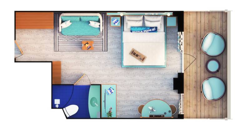 Margaritaville Cabin Category Serene Junior Suite Floorplan