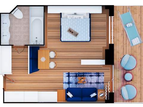 Margaritaville Cabin Category Signature Grand Suite Floorplan