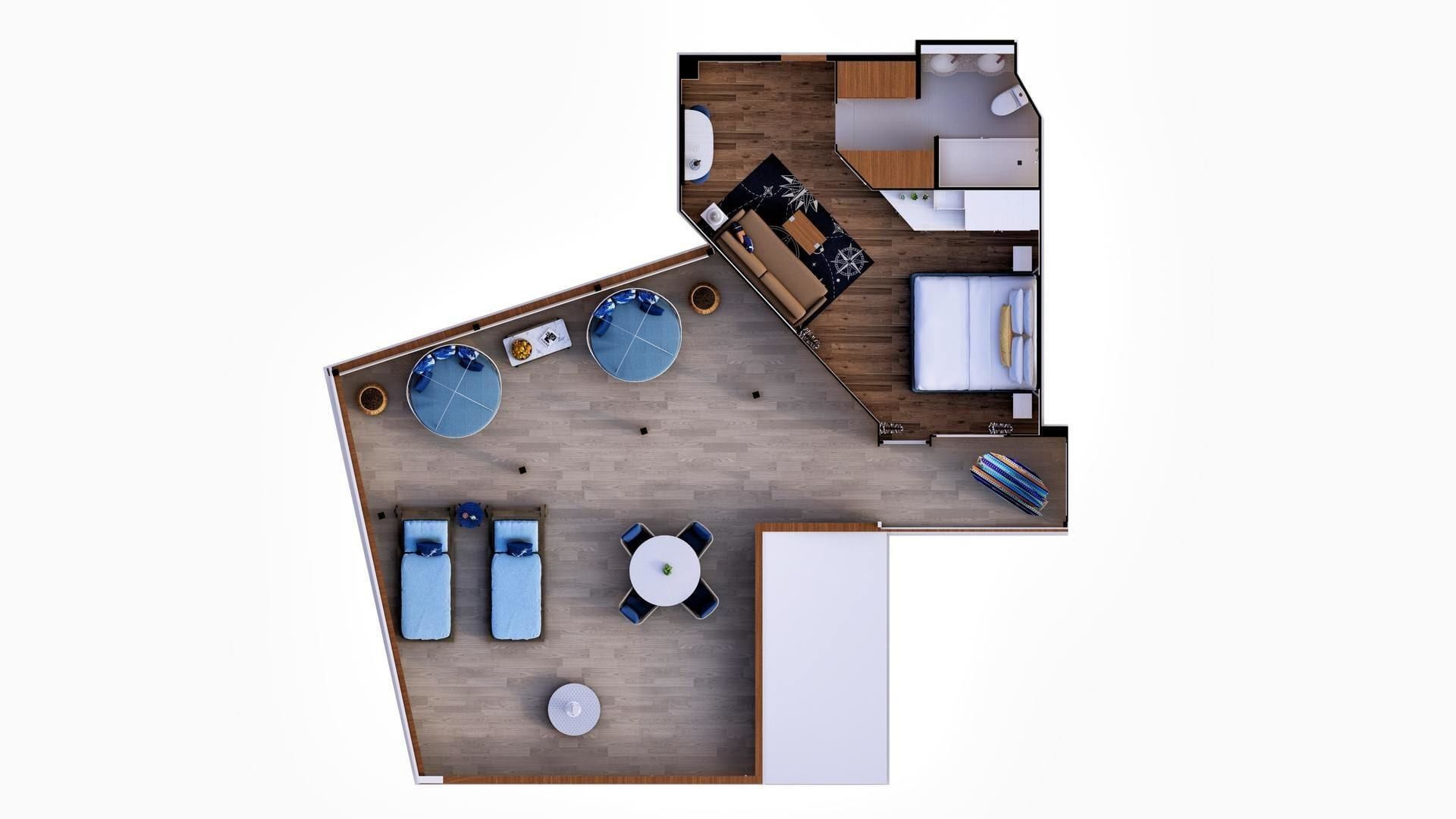 Margaritaville Beachcomber Bridge Wing Suite (BWS) floor plan, photo 2 of 2