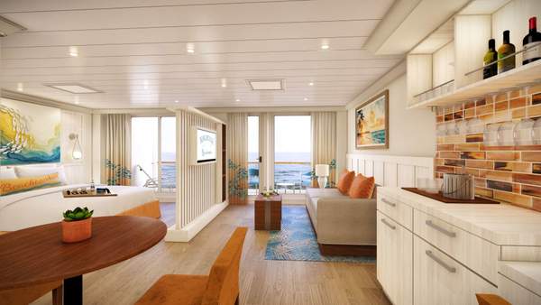 Margaritaville Beachcomber Signature Grand Suite (GSS) living area
