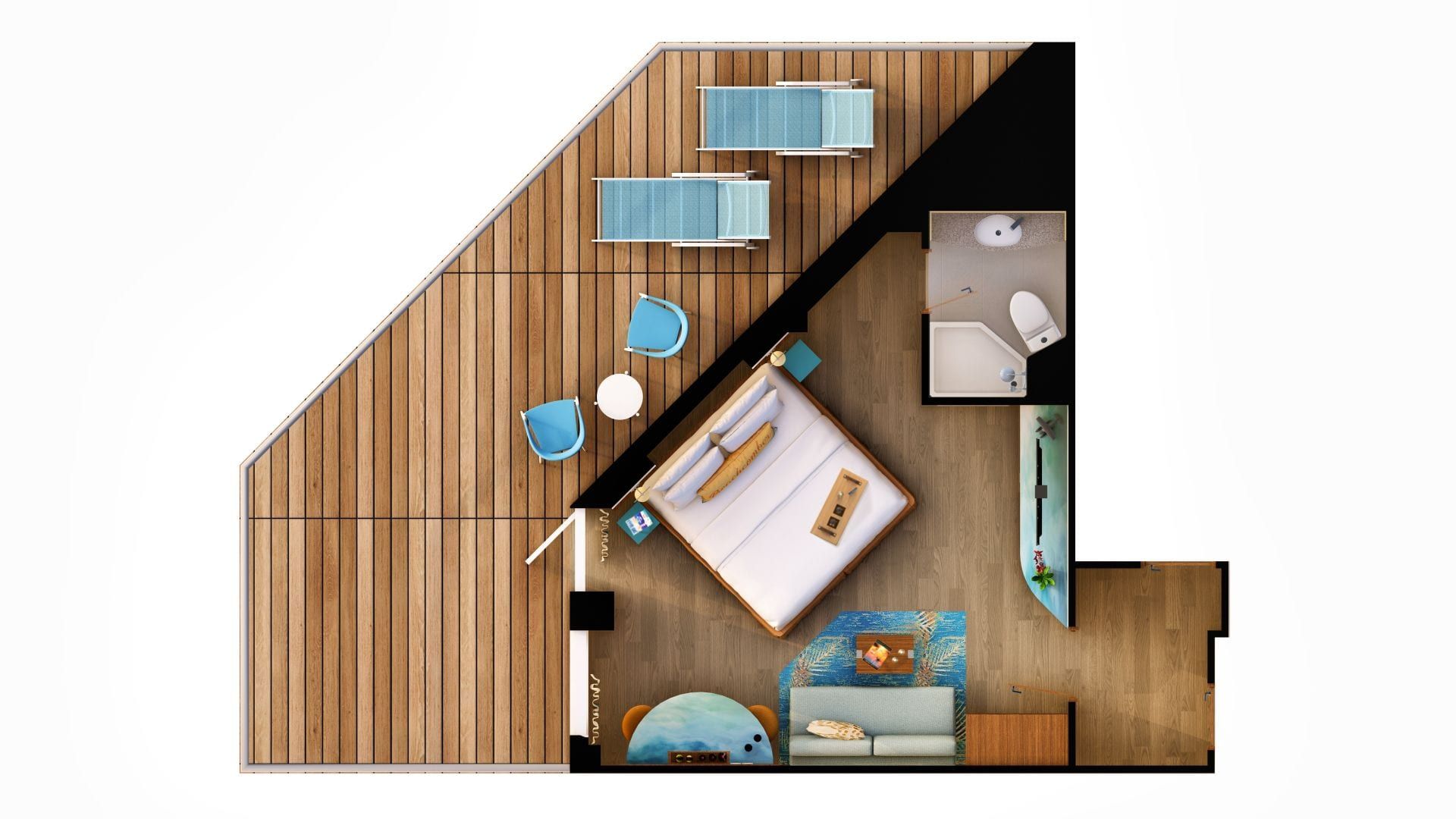 Margaritaville Beachcomber Serene Junior Suite (JS) floor plan