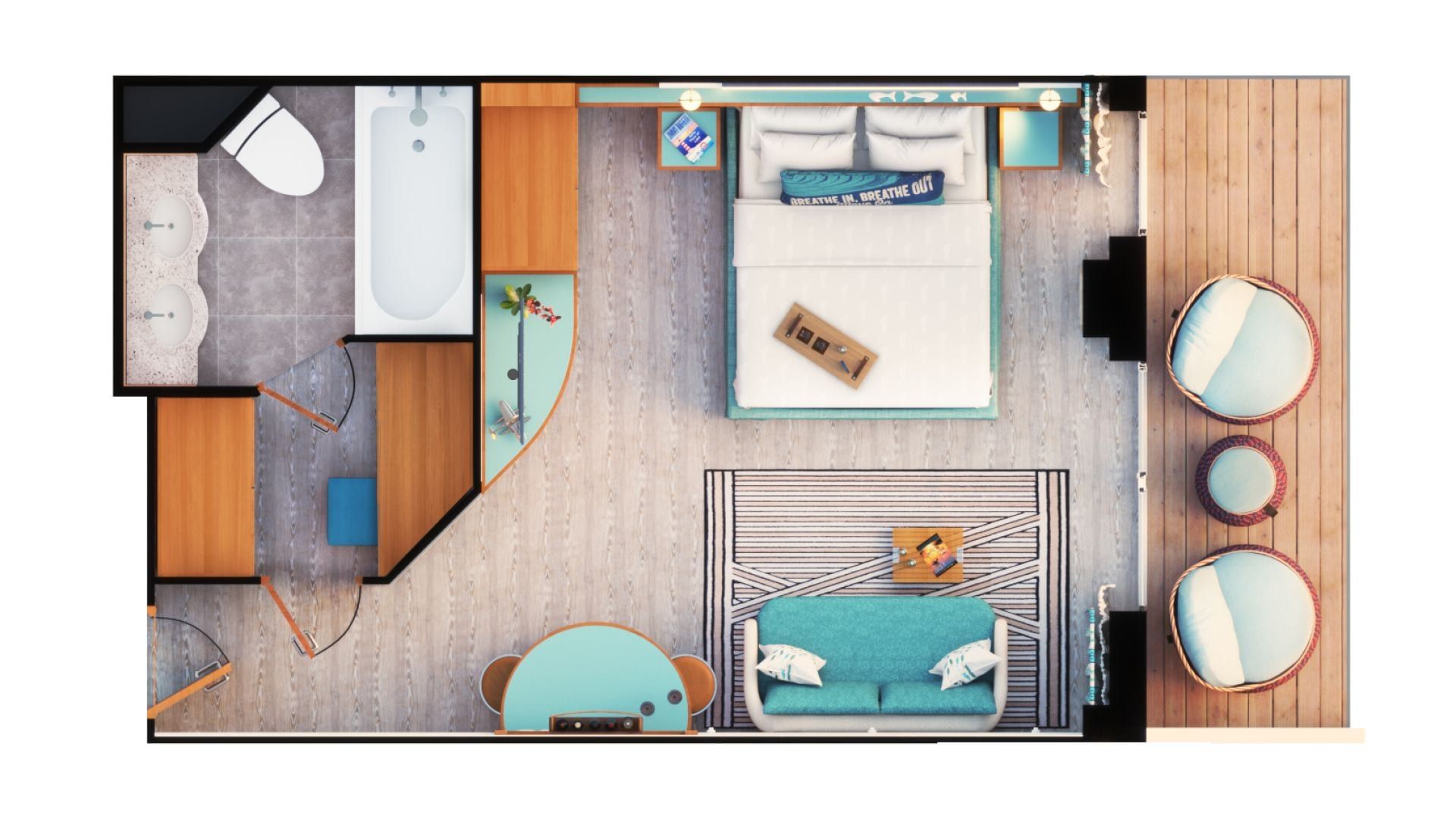 Margaritaville Beachcomber Grand Terrace Suite (SGT) floor plan