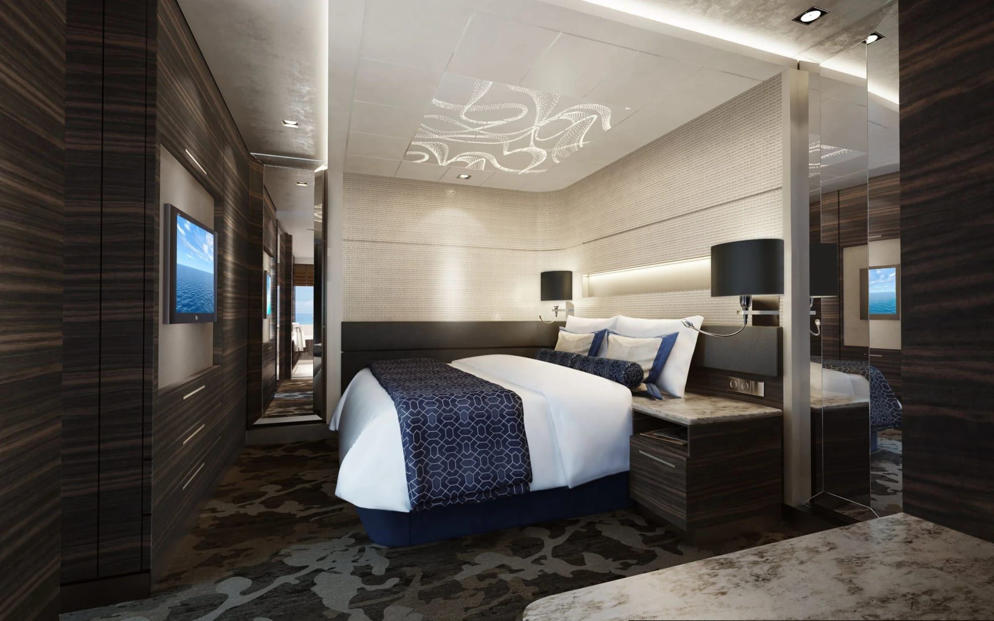 Norwegian Encore The Haven 2-Bedroom Family Villa with Balcony (H6) bedroom