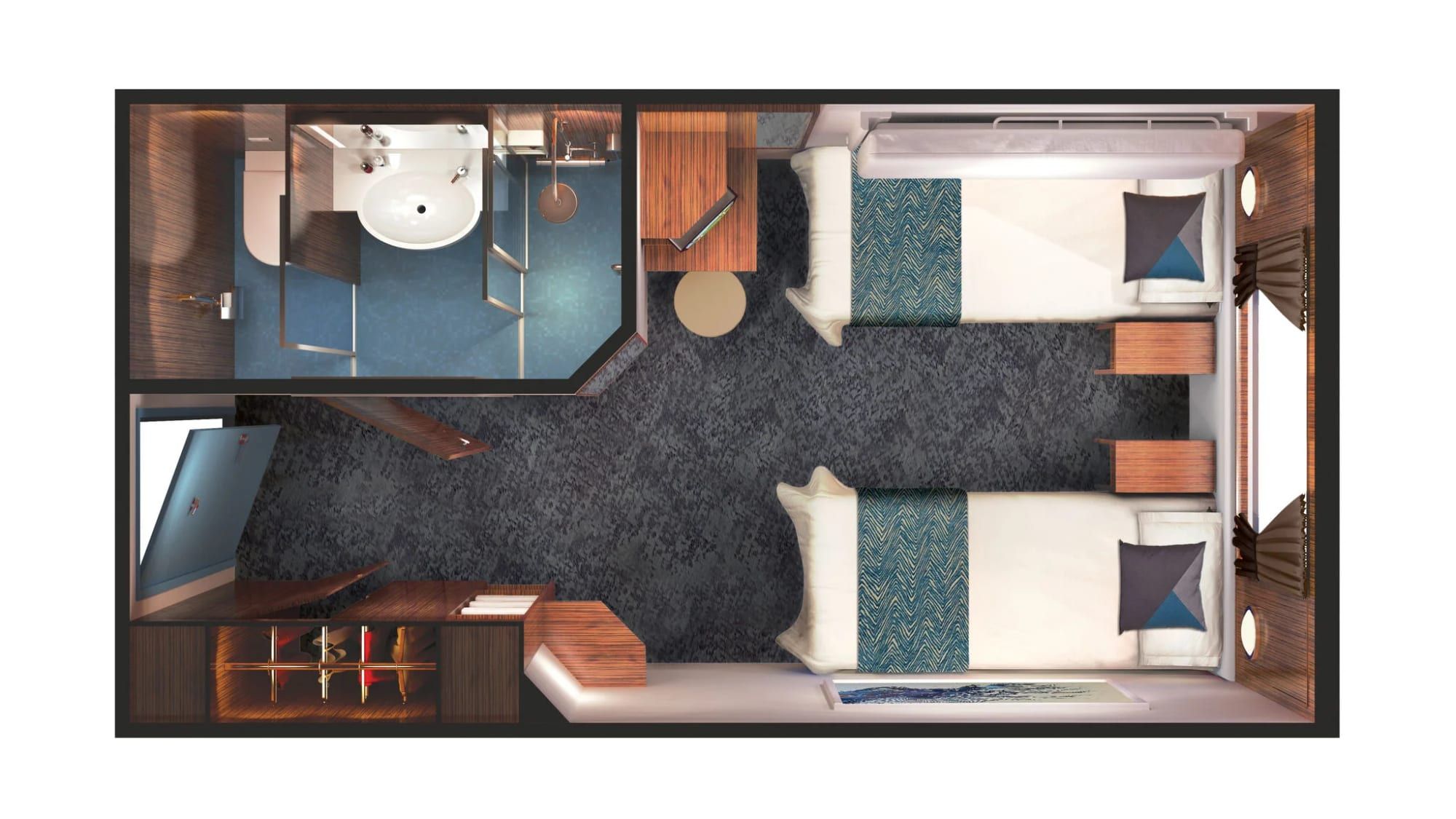 Representative photo: Norwegian Gem Oceanview with Picture Window floor plan