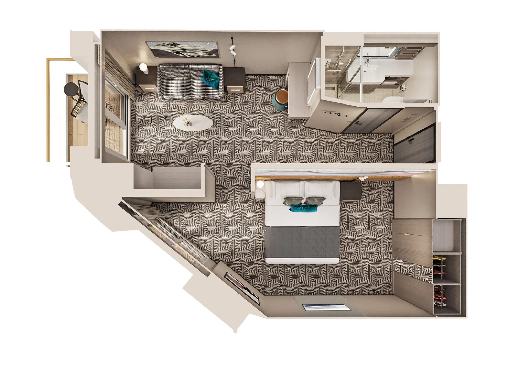 Norwegian Luna Family Suite with Master Bedroom & Large Balcony (SJ) floor plan
