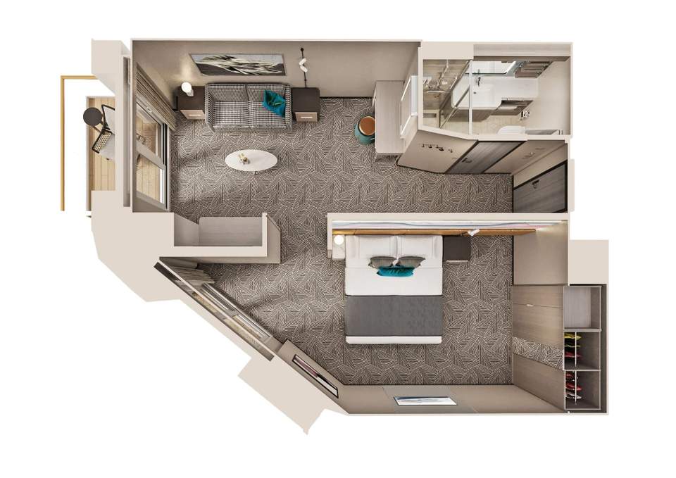 Norwegian Luna Family Suite with Master Bedroom & Large Balcony (SJ) floor plan Norwegian Luna Family Suite with Master Bedroom & Large Balcony (SJ) floor plan