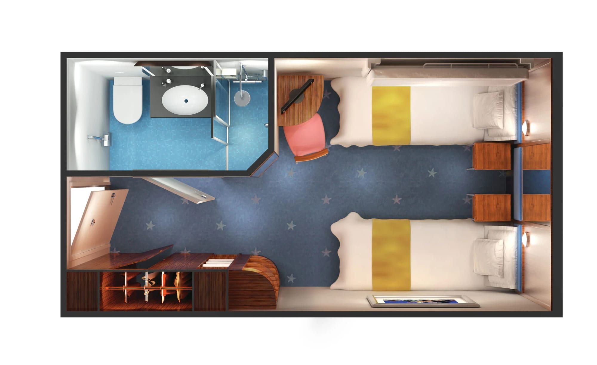 Representative photo: Norwegian Dawn Family Inside floor plan