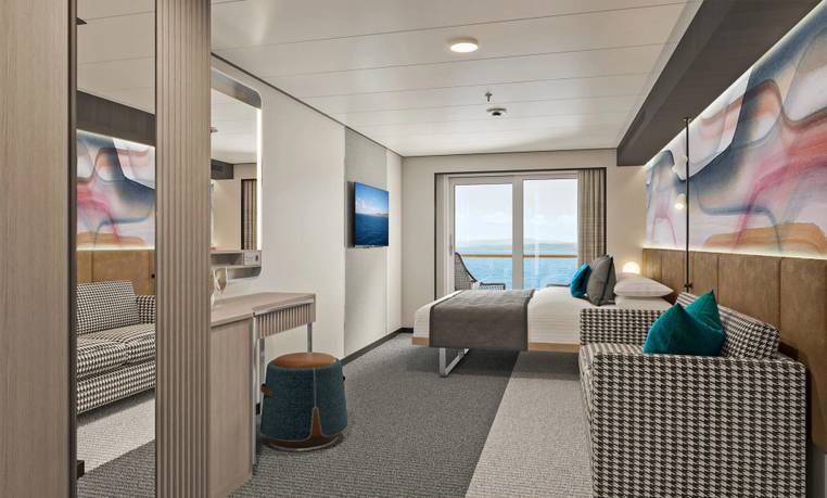 Norwegian Luna Guarantee Club Balcony Suite (MX) cabin, photo 1 of 2
