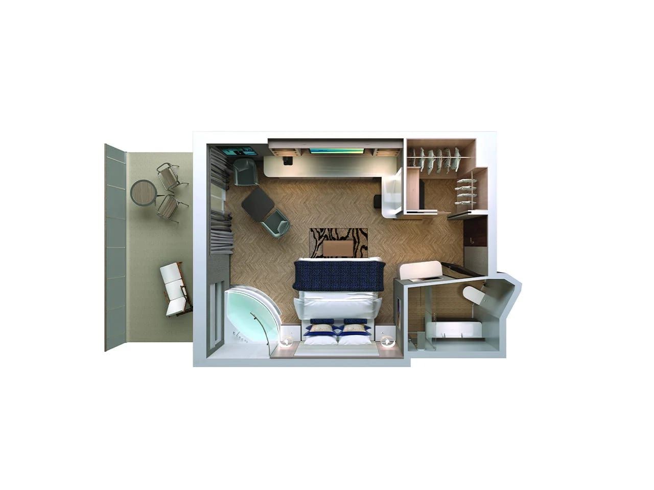 Norwegian Bliss Haven Penthouse Suite with Balcony (HI) floor plan