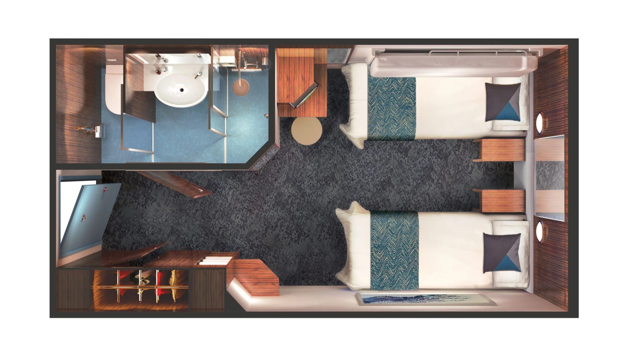 Representative photo: Norwegian Gem Inside floor plan