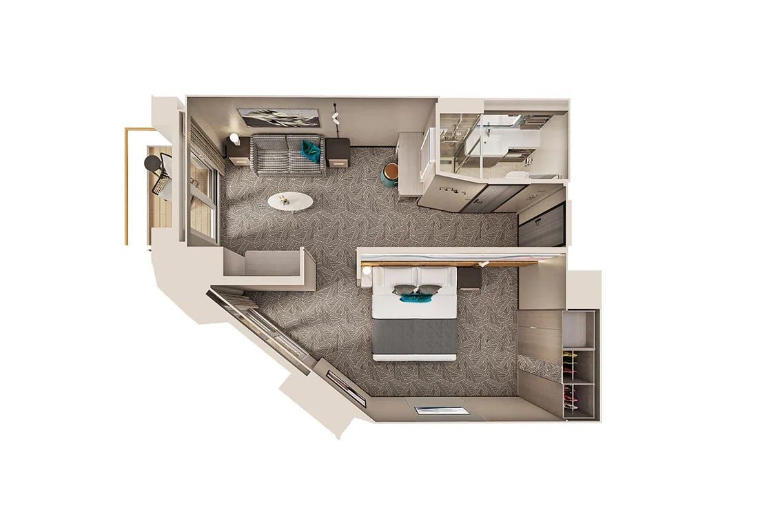 Norwegian Aqua Family Suite with Master Bedroom & Large Balcony (SJ) floor plan