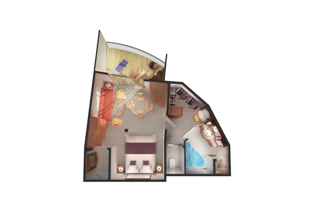 Norwegian Sun Penthouse with Balcony (SH) floor plan