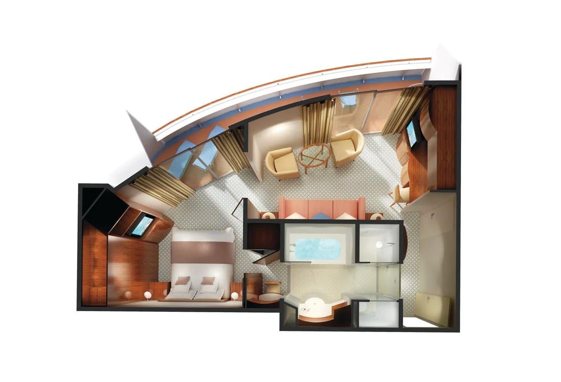 Norwegian Sun Aft-Facing Penthouse with Large Balcony (SF) floor plan