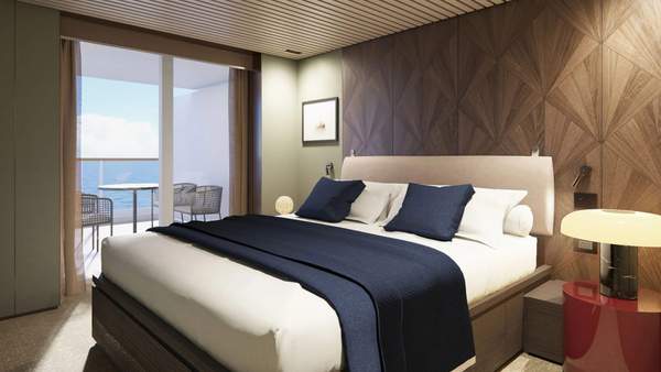 Norwegian Aqua The Haven Aft-Facing Penthouse with Master Bedroom & Large Balcony (HB) bedroom Norwegian Aqua The Haven Aft-Facing Penthouse with Master Bedroom & Large Balcony (HB) bedroom