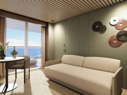 Norwegian Luna The Haven Aft-Facing Penthouse with Master Bedroom & Large Balcony (HB) living area Norwegian Luna The Haven Aft-Facing Penthouse with Master Bedroom & Large Balcony (HB) living area