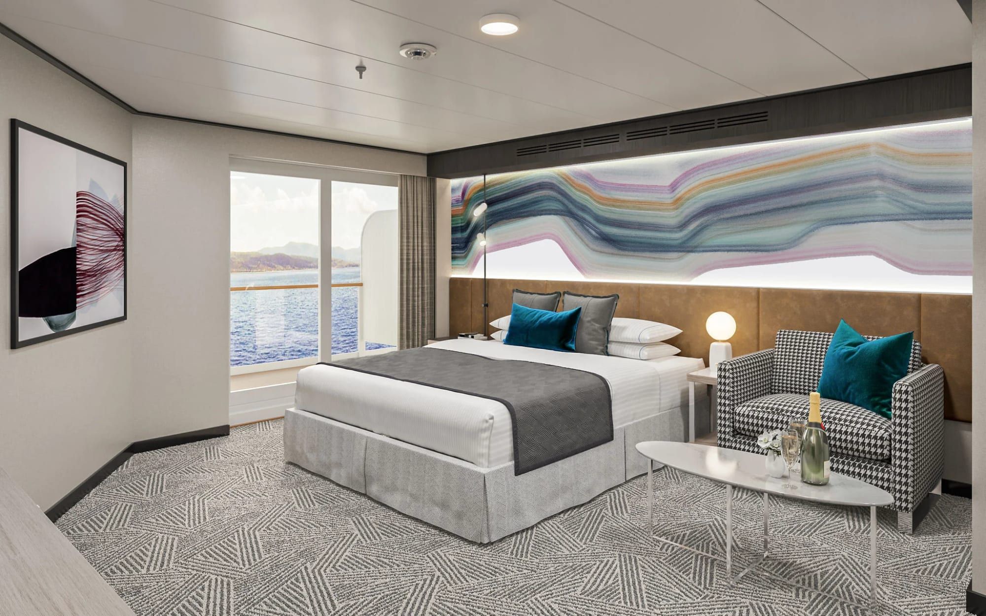 Norwegian Luna Forward-Facing Club Balcony Suite with Large Balcony (M2) cabin, photo 1 of 2