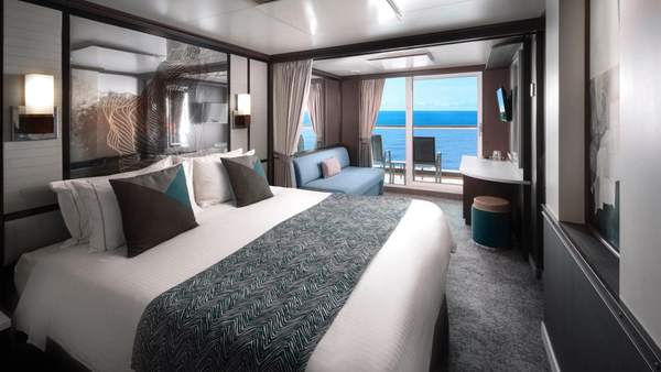 Representative photo: Norwegian Pearl Club Balcony Suite cabin