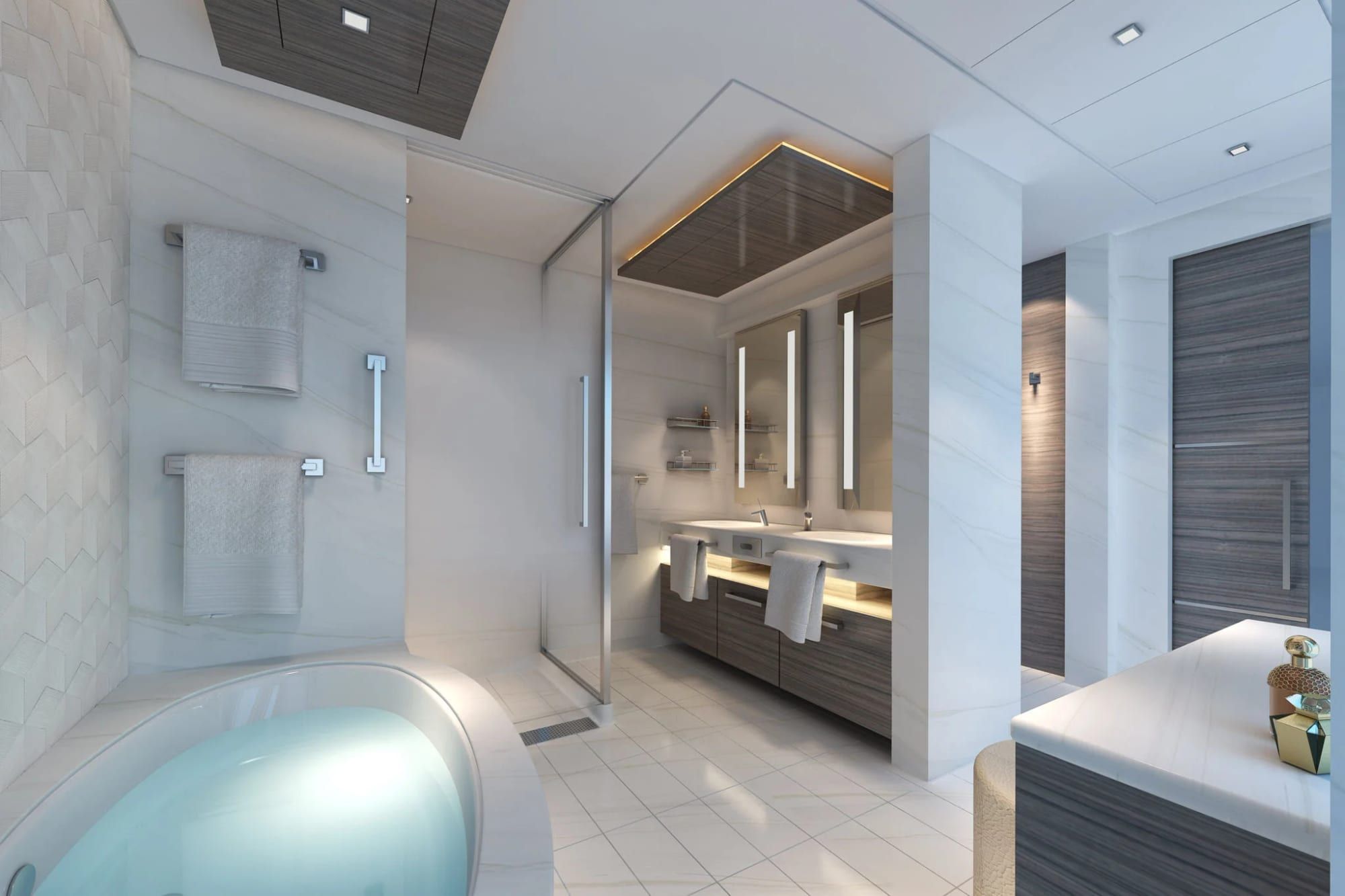 Norwegian Encore The Haven Premier Owner's Suite with Large Balcony (H2) bathroom