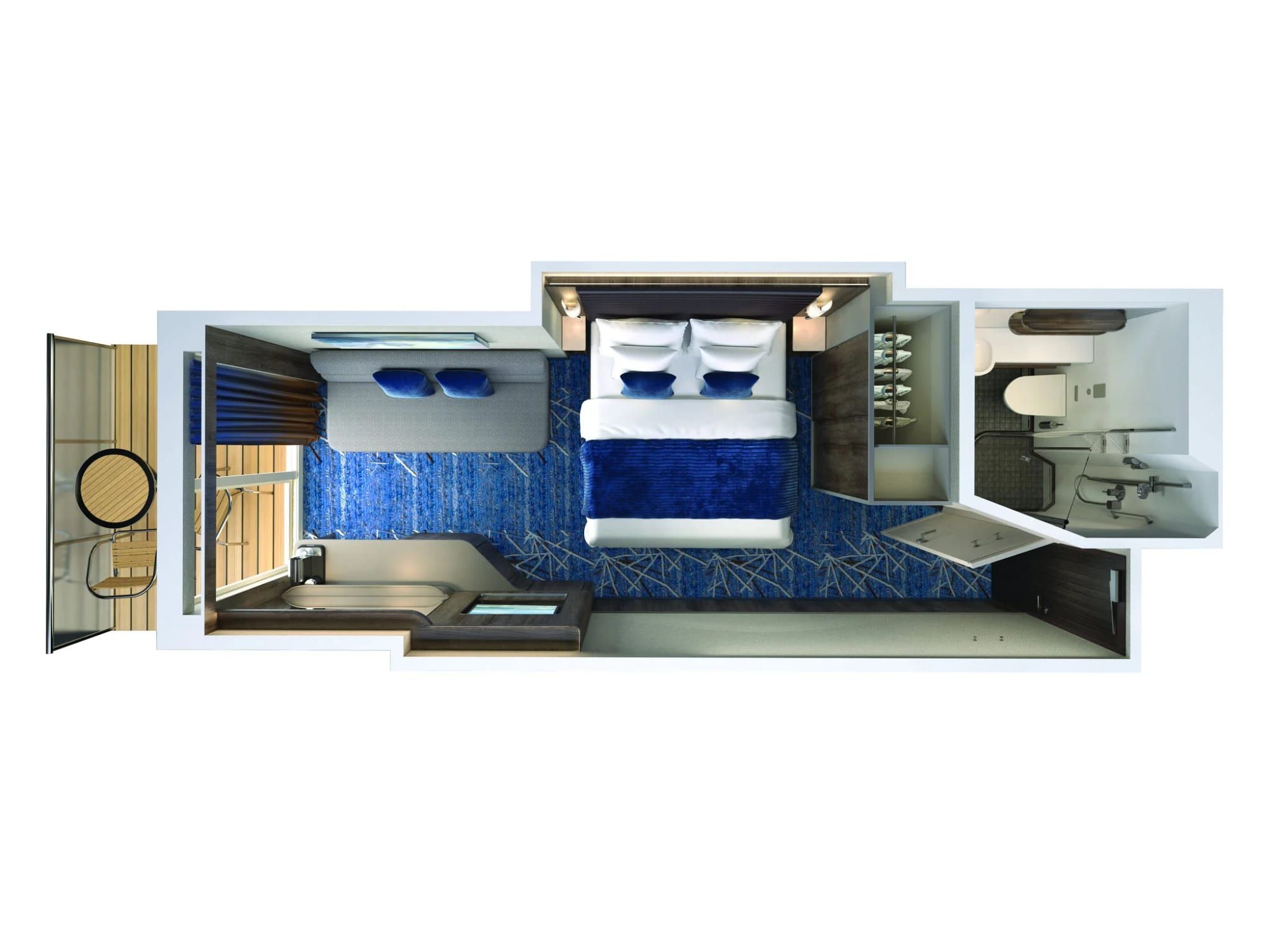 Representative photo: Norwegian Encore Family Balcony floor plan