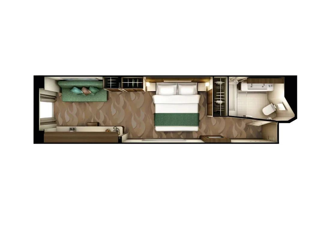Norwegian Escape Oceanview with Picture Window (OA) floor plan