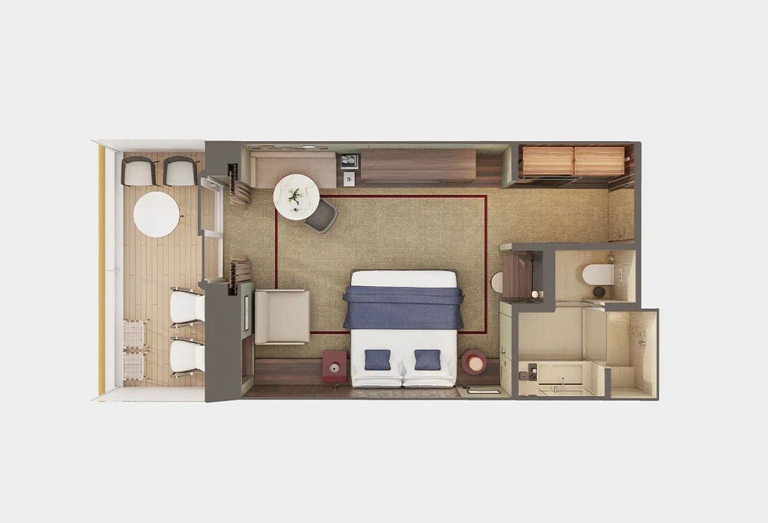 Norwegian Aqua The Haven Penthouse with Balcony (HE) floor plan