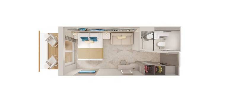 Norwegian Aft Facing Balcony Cabin Category