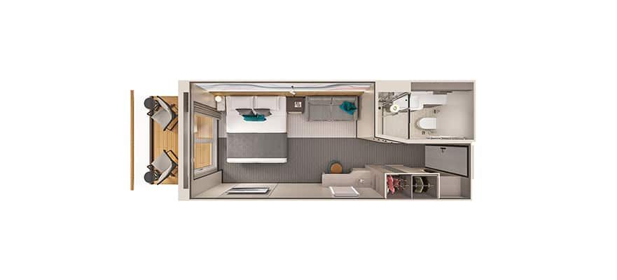 Norwegian Aft Facing Balcony Cabin Category