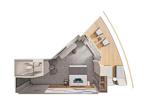 Norwegian Aft Facing Suite Large Balcony Cabin Category