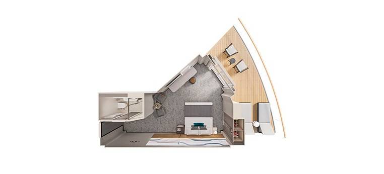 Norwegian Aft Facing Suite Large Balcony Cabin Category