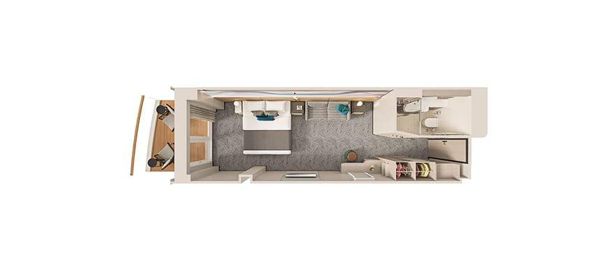 Representative photo: Norwegian Aura Club Balcony Suite floor plan Representative photo: Norwegian Aura Club Balcony Suite floor plan