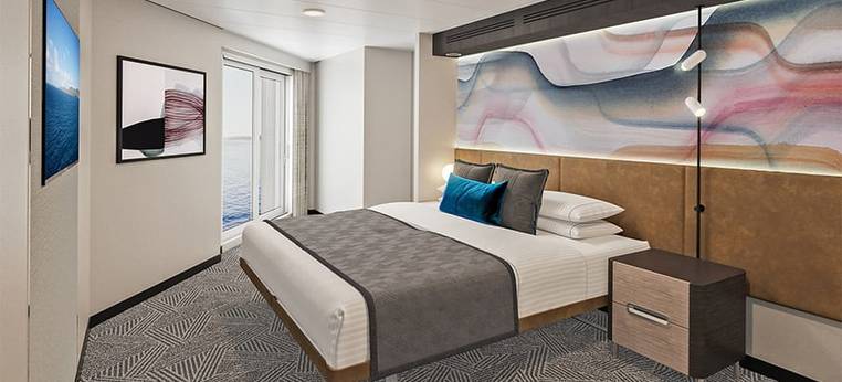 Norwegian Family Suite Master Bedroom Balcony Cabin Category