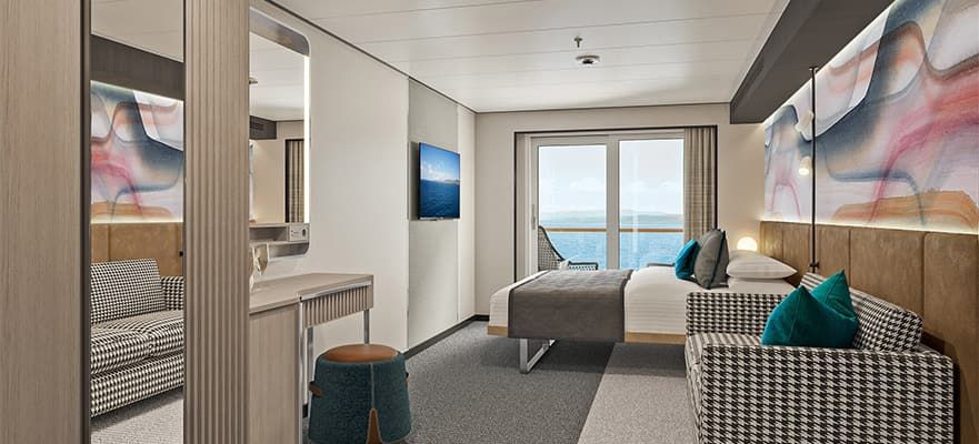 Norwegian Forward Facing Club Balcony Suite Cabin Category