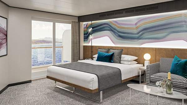 Norwegian Forward Facing Club Balcony Suite Large Balcony Cabin Category
