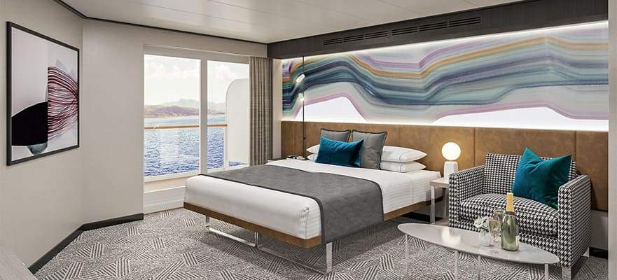 Norwegian Forward Facing Club Balcony Suite Large Balcony Cabin Category