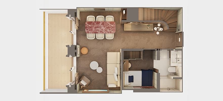 Norwegian Haven 3 Bedroom Duplex Suite Large Balcony Cabin Category