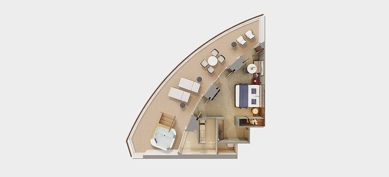 Norwegian Haven Aft Facing Penthouse Large Balcony Cabin Category
