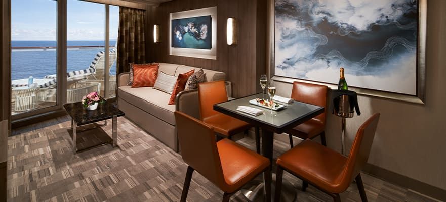 Norwegian Encore The Haven Aft-Facing Penthouse with Large Balcony (HB) living area, photo 2 of 2