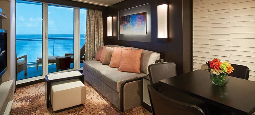 Norwegian Escape The Haven Aft-Facing Penthouse with Master Bedroom & Balcony (HA) living area, photo 2 of 2