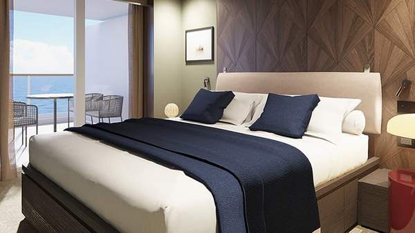 Norwegian Aura The Haven Aft-Facing Penthouse with Master Bedroom & Large Balcony (HB) bedroom