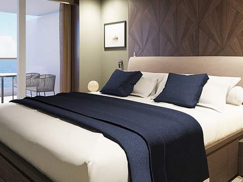 Norwegian Aura The Haven Aft-Facing Penthouse with Master Bedroom & Large Balcony (HB) bedroom