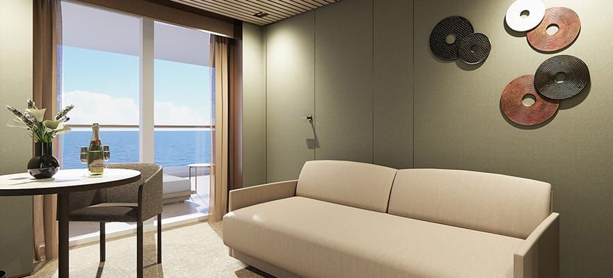 Norwegian Aura The Haven Aft-Facing Penthouse with Master Bedroom & Large Balcony (HB) living area