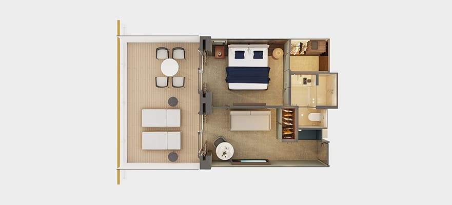 Norwegian Aura The Haven Aft-Facing Penthouse with Master Bedroom & Large Balcony (HB) floor plan Norwegian Aura The Haven Aft-Facing Penthouse with Master Bedroom & Large Balcony (HB) floor plan