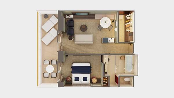 Norwegian Haven Owners Suite Large Balcony Cabin Category