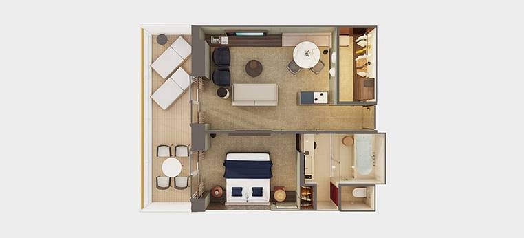 Norwegian Haven Owners Suite Large Balcony Cabin Category