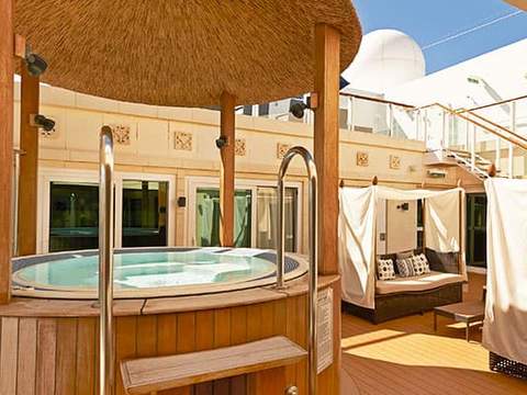 The Haven Three Bedroom Garden Villa Courtyard on Norwegian Gem