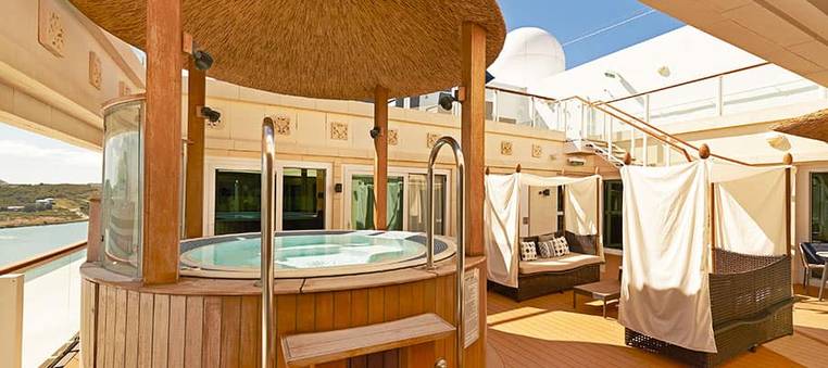 The Haven Three Bedroom Garden Villa Courtyard on Norwegian Gem