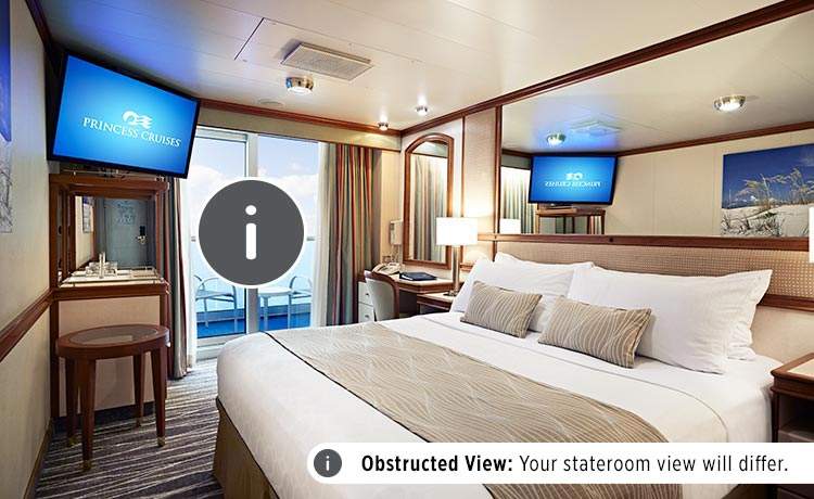 Island Princess Balcony Obstructed (BZ) cabin