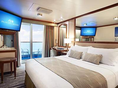 Balcony cabin on Crown Princess