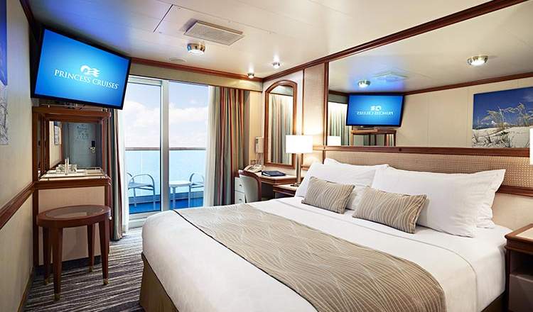 Balcony cabin on Crown Princess